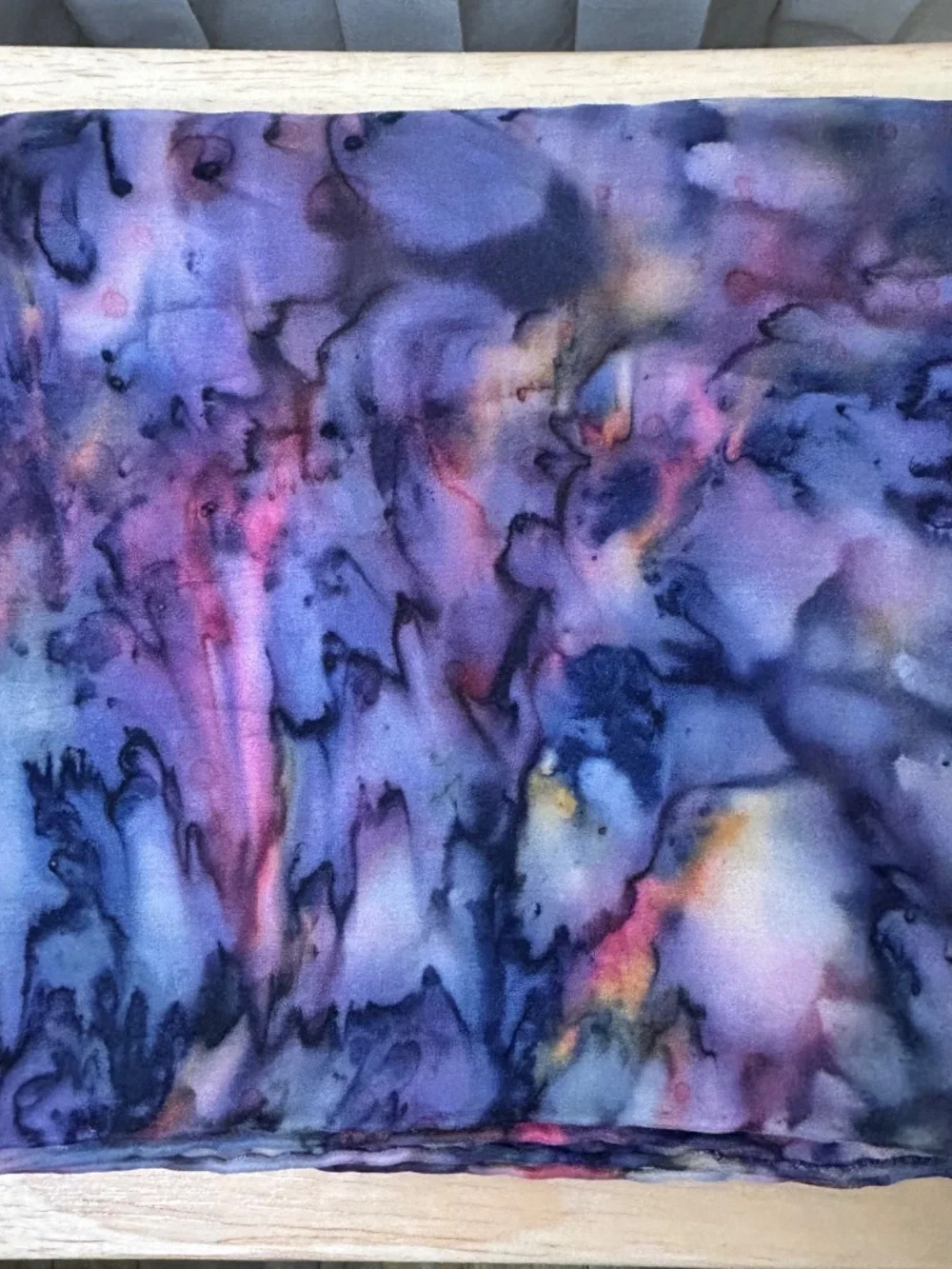 💜Gorgeous💜 Purple Multicolor Watercolor design Scarf. Artsy, Monet-esque
